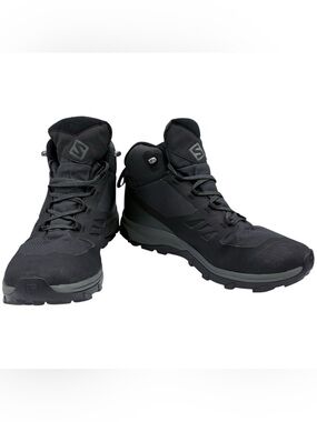 Salomon Winter Boots Men’s OUT SNAP US 10/EU 44 Black Lined Waterproof 411100